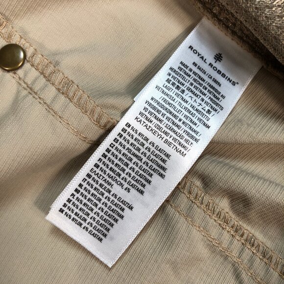 Royal Robbins Pants Men's 34x31 Beige Straight Leg Cargo Pocket Hiking‎ Outdoor - Picture 14 of 16